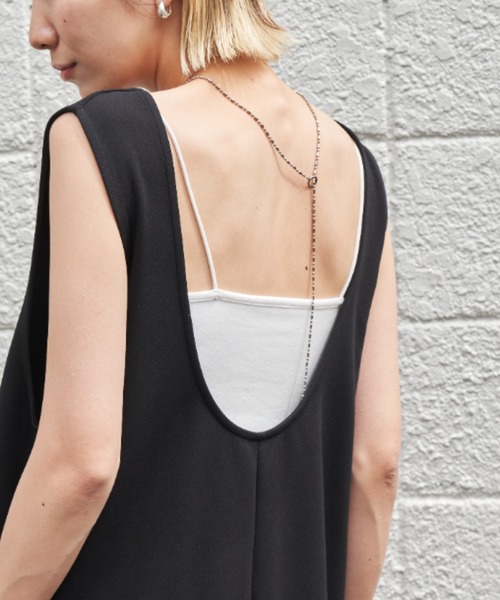 Auntie Rosa Holiday（アンティローザホリデー）の「2WAYフロントZIPルーズサロペット（サロペット/オーバーオール・レディース・ブラック/ナチュラル・FREE）」の14枚目の写真