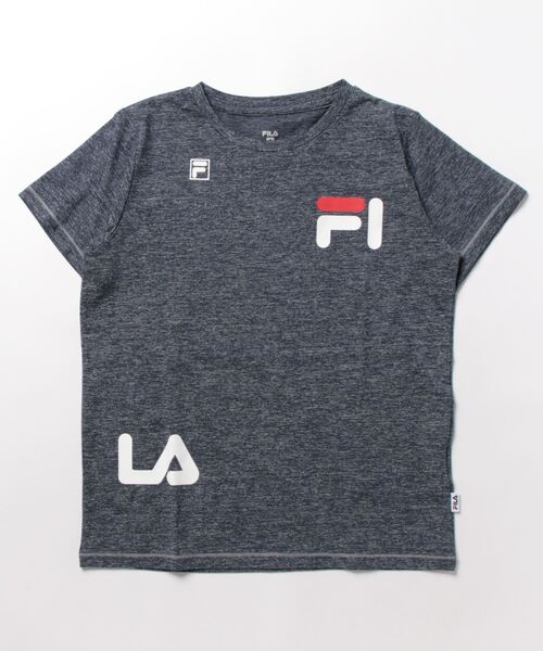 FILA（フィラ）の「《FILA》S/SﾌﾟﾘﾝﾄT FL6666（Tシャツ/カットソー・メンズ・ネイビー/ブラック・M/L/LL）」の2枚目の写真