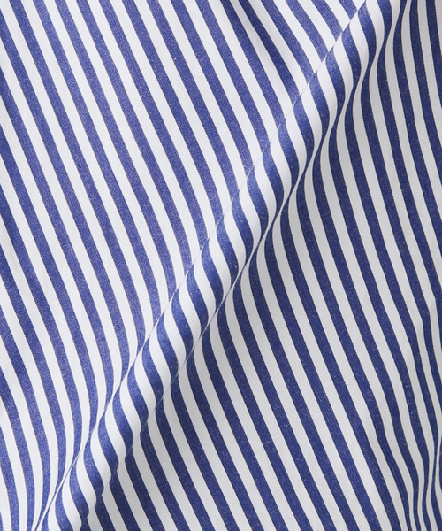 EDIFICE（エディフィス）の「【:colon / コロン】フロントプリーツストライプバンドカラー（シャツ/ブラウス・メンズ・ホワイト/ブルー・5/3/1）」の8枚目の写真