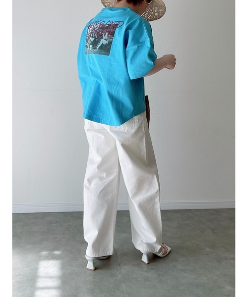 Yucca（ユッカ）の「SKATEBOARD プリントTシャツ　（MEKKE　低身長向け）（Tシャツ/カットソー・レディース・エメラルド/イエロー/サックスブルー系・FREE）」の12枚目の写真