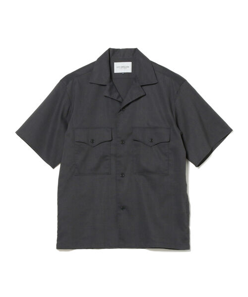 B:MING by BEAMS(ビーミングバイビームス)の「B:MING by BEAMS / CITY DWELLERS ラミー×SOLOTEX(R)オープンカラーサファリシャツ (セットアップ対応)(シャツ/ブラウス・メンズ・オリーブ/ブラック・SMALL/MEDIUM/LARGE/X-LARGE)」の10枚目の写真