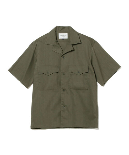 B:MING by BEAMS(ビーミングバイビームス)の「B:MING by BEAMS / CITY DWELLERS ラミー×SOLOTEX(R)オープンカラーサファリシャツ (セットアップ対応)(シャツ/ブラウス・メンズ・オリーブ/ブラック・SMALL/MEDIUM/LARGE/X-LARGE)」の13枚目の写真