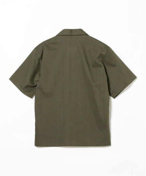 B:MING by BEAMS(ビーミングバイビームス)の「B:MING by BEAMS / CITY DWELLERS ラミー×SOLOTEX(R)オープンカラーサファリシャツ (セットアップ対応)(シャツ/ブラウス・メンズ・オリーブ/ブラック・SMALL/MEDIUM/LARGE/X-LARGE)」の17枚目の写真
