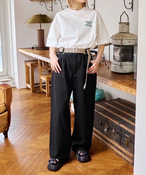 PBLIM(ページボーイリム)の「PAGEBOYLIM/ALWAYSロゴT(Tシャツ/カットソー・レディース・グレー/ブラック/オフホワイト/グリーン・MEDIUM/LARGE)」の20枚目の写真