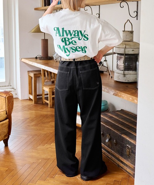 PBLIM(ページボーイリム)の「PAGEBOYLIM/ALWAYSロゴT(Tシャツ/カットソー・レディース・グレー/ブラック/オフホワイト/グリーン・MEDIUM/LARGE)」の5枚目の写真