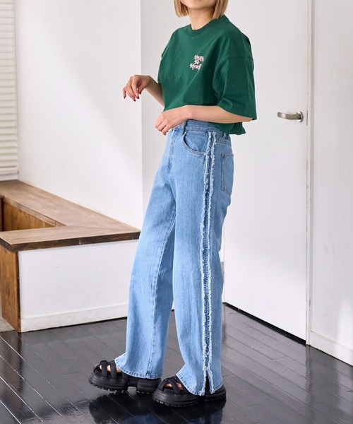 PBLIM(ページボーイリム)の「PAGEBOYLIM/ALWAYSロゴT(Tシャツ/カットソー・レディース・グレー/ブラック/オフホワイト/グリーン・MEDIUM/LARGE)」の21枚目の写真