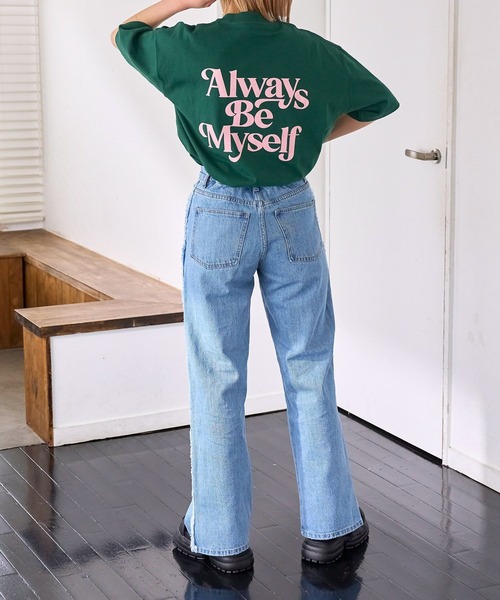 PBLIM(ページボーイリム)の「PAGEBOYLIM/ALWAYSロゴT(Tシャツ/カットソー・レディース・グレー/ブラック/オフホワイト/グリーン・MEDIUM/LARGE)」の6枚目の写真