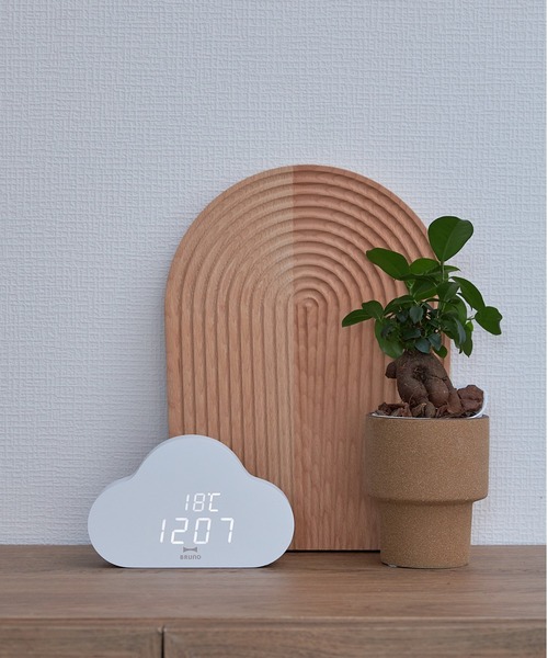 BRUNO（ブルーノ）の「BRUNO クラウドクロック（置時計・レディース・ホワイト/グレー・フリー）」の4枚目の写真