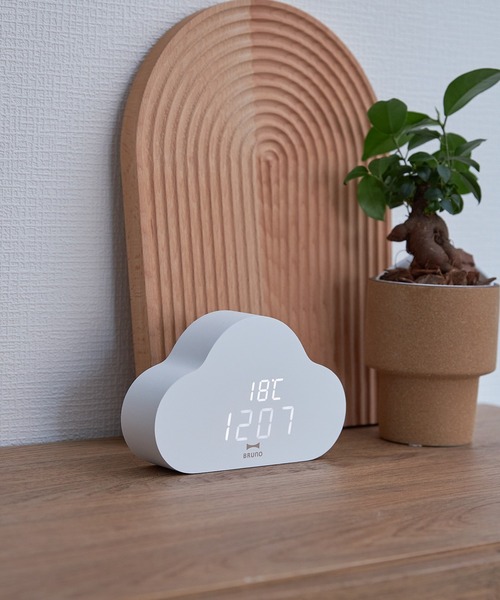BRUNO（ブルーノ）の「BRUNO クラウドクロック（置時計・レディース・ホワイト/グレー・フリー）」の5枚目の写真