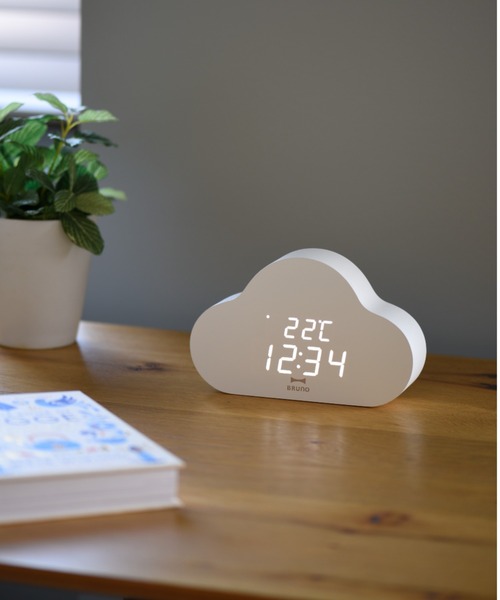 BRUNO（ブルーノ）の「BRUNO クラウドクロック（置時計・レディース・ホワイト/グレー・フリー）」の9枚目の写真