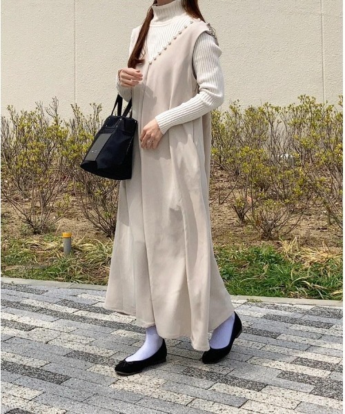 ANOTHER S（アナザーエス）の「リネン混刺繍ロングワンピース