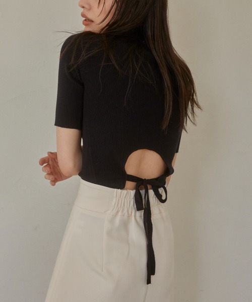 ACYM(アシーム)の「【ZOZO限定】Back open half ニット(ニット/セーター・レディース・ブラック/イエロー/ピンク/アイボリー・FREE)」の22枚目の写真