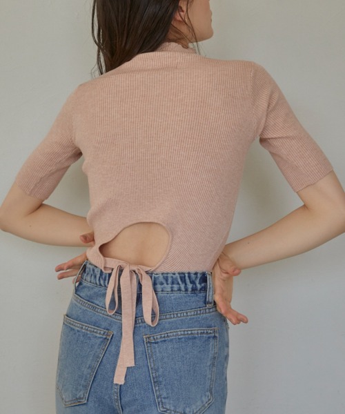 ACYM(アシーム)の「【ZOZO限定】Back open half ニット(ニット/セーター・レディース・ブラック/イエロー/ピンク/アイボリー・FREE)」の19枚目の写真
