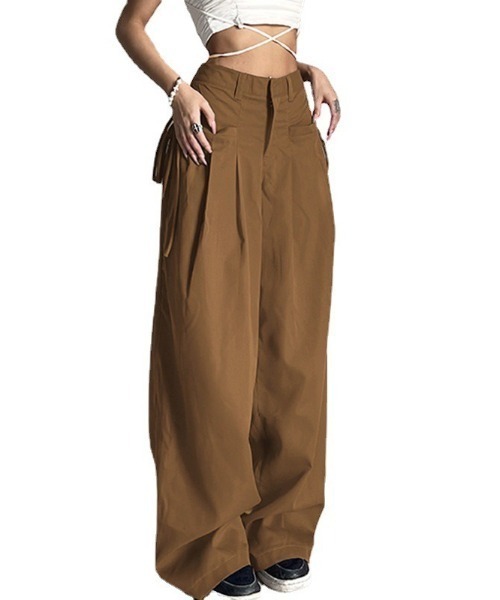 SETUP7（セットアップセブン）の「【SETUP7】フロントタックルーズパンツ SCCH329（その他パンツ・レディース・グレー/ブラウン・FREE）」の11枚目の写真