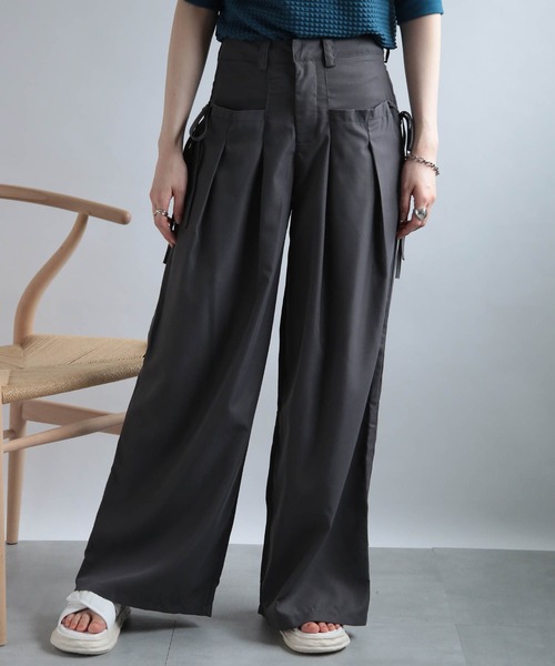 SETUP7（セットアップセブン）の「【SETUP7】フロントタックルーズパンツ SCCH329（その他パンツ・レディース・グレー/ブラウン・FREE）」の17枚目の写真