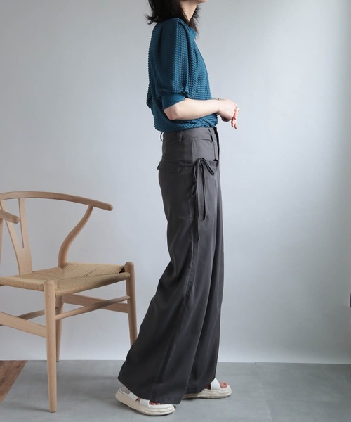 SETUP7（セットアップセブン）の「【SETUP7】フロントタックルーズパンツ SCCH329（その他パンツ・レディース・グレー/ブラウン・FREE）」の19枚目の写真