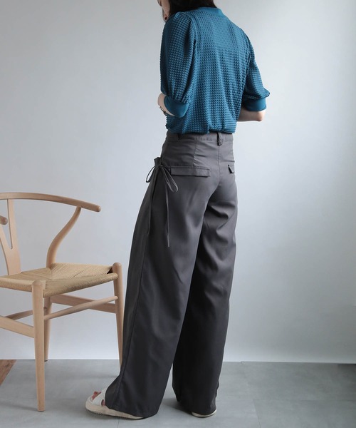 SETUP7（セットアップセブン）の「【SETUP7】フロントタックルーズパンツ SCCH329（その他パンツ・レディース・グレー/ブラウン・FREE）」の20枚目の写真