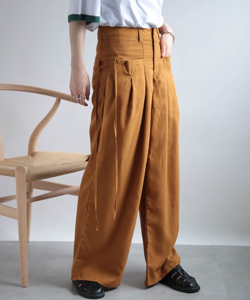 SETUP7（セットアップセブン）の「【SETUP7】フロントタックルーズパンツ SCCH329（その他パンツ・レディース・グレー/ブラウン・FREE）」の22枚目の写真