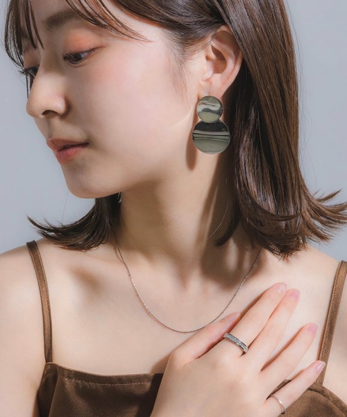 muku(ムク)の「金属アレルギー対応 ビッグフラッターピアス/サージカルステンレス/316L(ピアス(両耳用)・レディース・ゴールド/シルバー・FREE)」の11枚目の写真