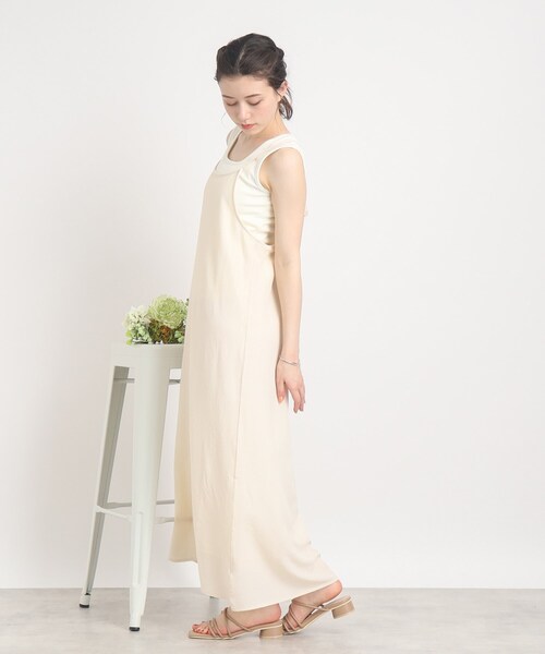 Cutie Blonde（キューティーブロンド）の「◆丈が調節できるキャミワンピース（ワンピース・レディース・オレンジ/ナチュラル/ブラック・00）」の8枚目の写真