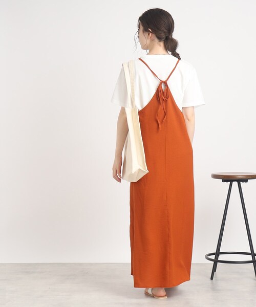 Cutie Blonde（キューティーブロンド）の「◆丈が調節できるキャミワンピース（ワンピース・レディース・オレンジ/ナチュラル/ブラック・00）」の10枚目の写真