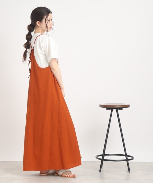 Cutie Blonde（キューティーブロンド）の「◆丈が調節できるキャミワンピース（ワンピース・レディース・オレンジ/ナチュラル/ブラック・00）」の11枚目の写真