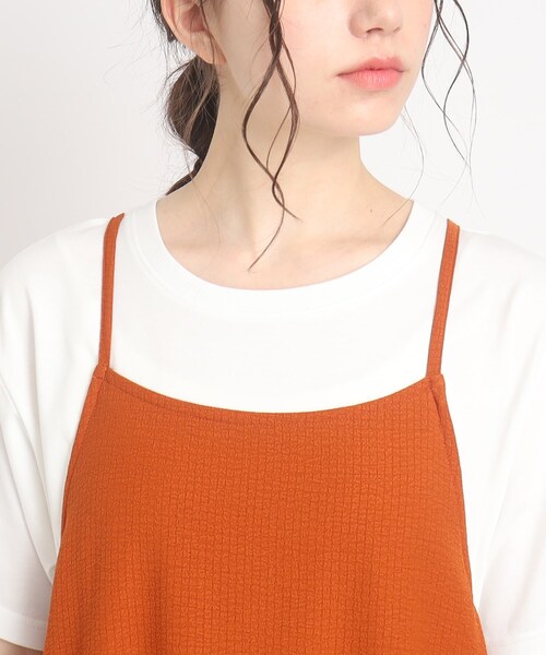 Cutie Blonde（キューティーブロンド）の「◆丈が調節できるキャミワンピース（ワンピース・レディース・オレンジ/ナチュラル/ブラック・00）」の15枚目の写真