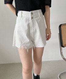 CLEA | ヴィンテージ風 グランジ ダメージデニムショートパンツ(デニムパンツ)