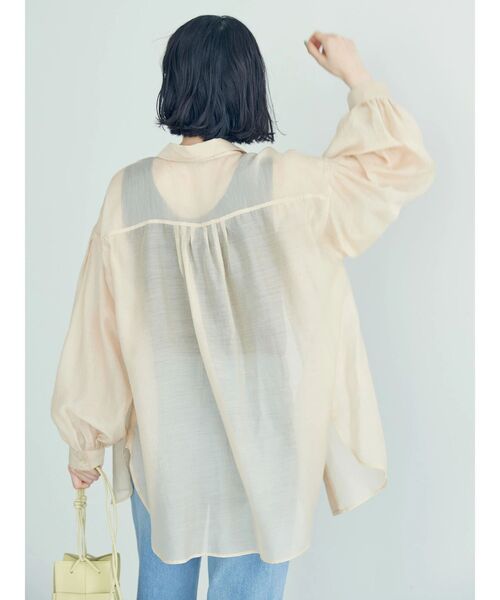 AMERICAN HOLIC（アメリカンホリック）の「Wポケットシアーシャツ（シャツ/ブラウス・レディース・ライトグリーン/アイボリー/マルチ/キャメル/ストライプ・M/L）」の20枚目の写真