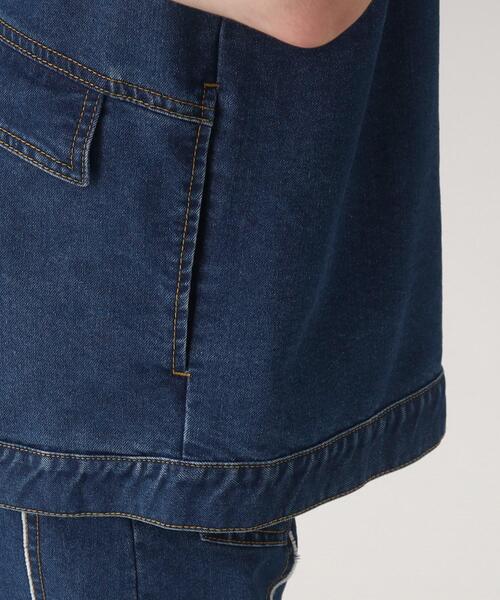 tk.TAKEO KIKUCHI（ティーケータケオキクチ）の「◆フリンジカットデニムベスト（ベスト・メンズ・チャコールグレー/ブルー・88）」の17枚目の写真