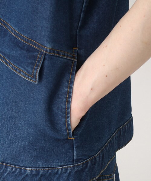 tk.TAKEO KIKUCHI（ティーケータケオキクチ）の「◆フリンジカットデニムベスト（ベスト・メンズ・チャコールグレー/ブルー・88）」の19枚目の写真