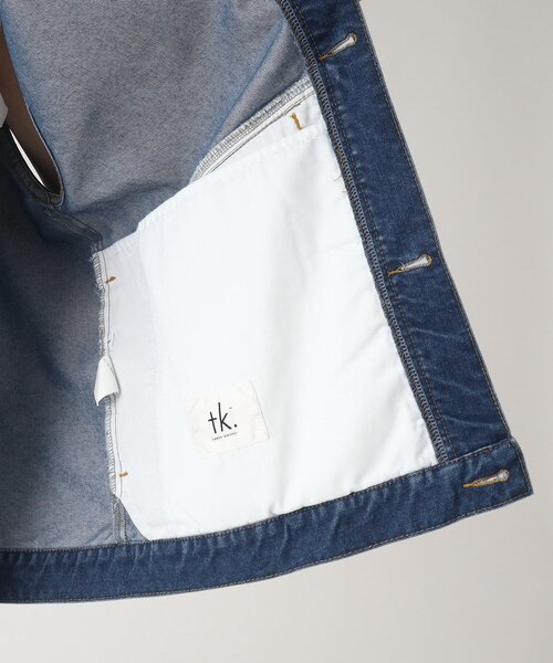 tk.TAKEO KIKUCHI（ティーケータケオキクチ）の「◆フリンジカットデニムベスト（ベスト・メンズ・チャコールグレー/ブルー・88）」の7枚目の写真