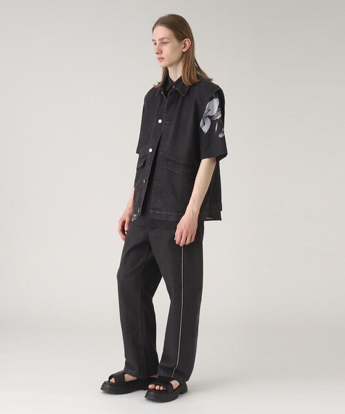 tk.TAKEO KIKUCHI（ティーケータケオキクチ）の「◆フリンジカットデニムベスト（ベスト・メンズ・チャコールグレー/ブルー・88）」の18枚目の写真