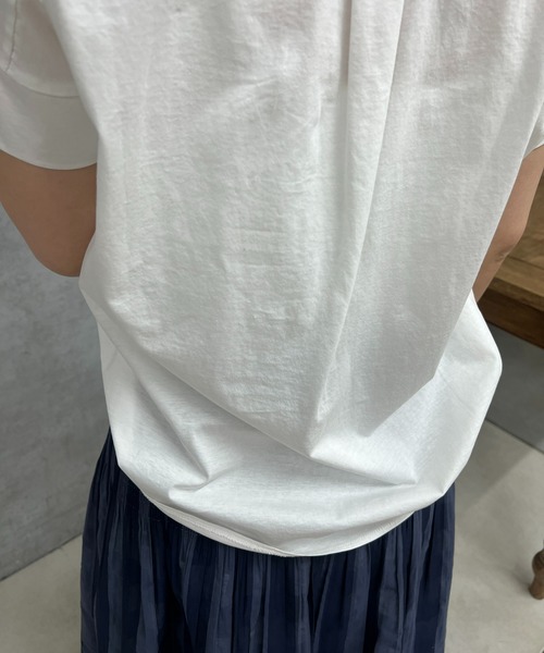 un dix cors(アンディコール)の「バイオシルケット裾ラウンドプルオーバー(Tシャツ/カットソー・レディース・オフホワイト/ブラック/イエロー・FREE)」の14枚目の写真