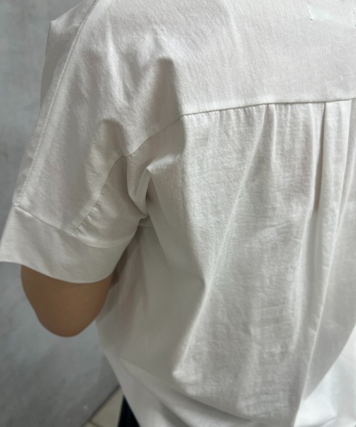 un dix cors(アンディコール)の「バイオシルケット裾ラウンドプルオーバー(Tシャツ/カットソー・レディース・オフホワイト/ブラック/イエロー・FREE)」の12枚目の写真