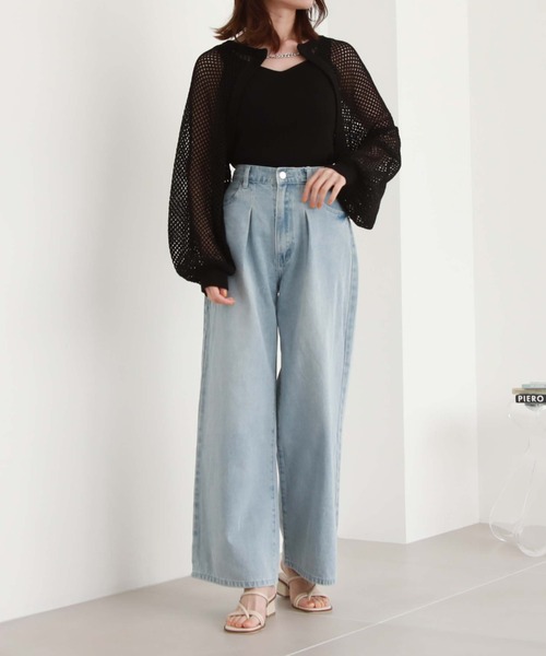 archives（アルシーヴ）の「シルバーチェーンニットボレロアンサンブル（アンサンブル・レディース・アイボリー/ブルー/ブラック/ピンク・MEDIUM）」の16枚目の写真