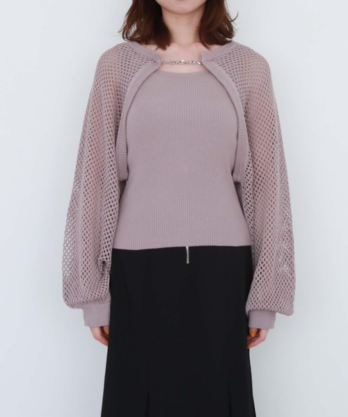 archives（アルシーヴ）の「シルバーチェーンニットボレロアンサンブル（アンサンブル・レディース・アイボリー/ブルー/ブラック/ピンク・MEDIUM）」の17枚目の写真