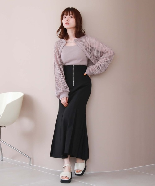 archives（アルシーヴ）の「シルバーチェーンニットボレロアンサンブル（アンサンブル・レディース・アイボリー/ブルー/ブラック/ピンク・MEDIUM）」の10枚目の写真