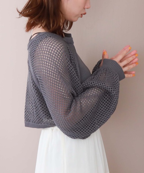 archives（アルシーヴ）の「シルバーチェーンニットボレロアンサンブル（アンサンブル・レディース・アイボリー/ブルー/ブラック/ピンク・MEDIUM）」の12枚目の写真