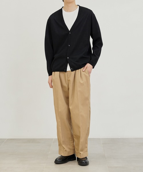 PUBLIC TOKYO（パブリックトウキョウ）の「極 リネンリラックスニットカーデ（カーディガン/ボレロ・メンズ・ベージュ/ブラック/マスタード・2/1/3）」の18枚目の写真