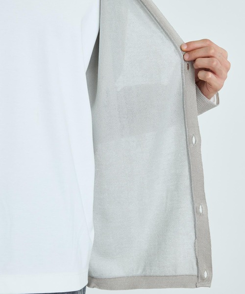 PUBLIC TOKYO（パブリックトウキョウ）の「極 リネンリラックスニットカーデ（カーディガン/ボレロ・メンズ・ベージュ/ブラック/マスタード・2/1/3）」の5枚目の写真