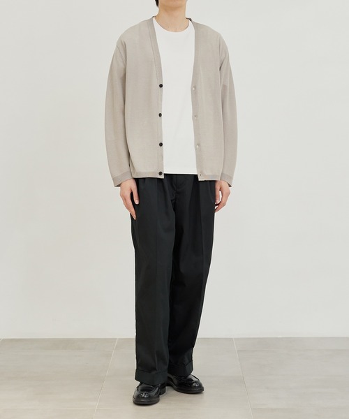 PUBLIC TOKYO（パブリックトウキョウ）の「極 リネンリラックスニットカーデ（カーディガン/ボレロ・メンズ・ベージュ/ブラック/マスタード・2/1/3）」の7枚目の写真