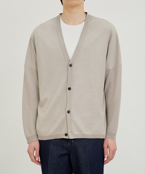 PUBLIC TOKYO（パブリックトウキョウ）の「極 リネンリラックスニットカーデ（カーディガン/ボレロ・メンズ・ベージュ/ブラック/マスタード・2/1/3）」の11枚目の写真