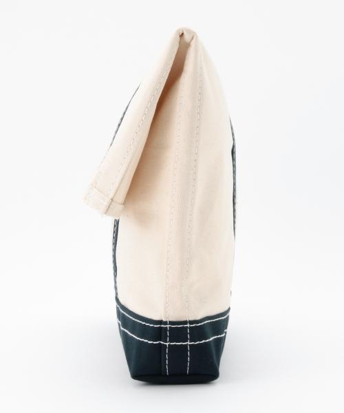 Ray BEAMS（レイビームス）の「20/80 / キャンバス クラッチバッグ（クラッチバッグ・レディース・ホワイト/ネイビー・ONE SIZE）」の9枚目の写真