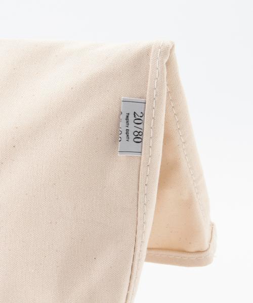 Ray BEAMS（レイビームス）の「20/80 / キャンバス クラッチバッグ（クラッチバッグ・レディース・ホワイト/ネイビー・ONE SIZE）」の7枚目の写真