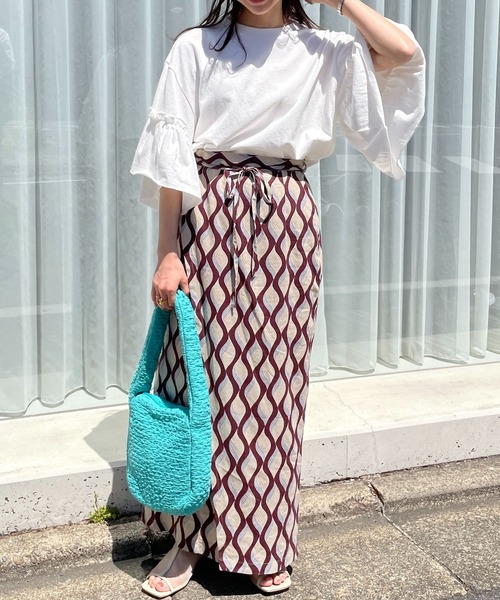 LOWRYS FARM（ローリーズファーム）の「ソデフリルＴシャツＳＳ　 907824（Tシャツ/カットソー・レディース・ホワイト/その他/ブラウン/ブラック・FREE）」の20枚目の写真