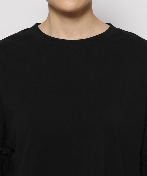 LOWRYS FARM（ローリーズファーム）の「ソデフリルＴシャツＳＳ　 907824（Tシャツ/カットソー・レディース・ホワイト/その他/ブラウン/ブラック・FREE）」の14枚目の写真