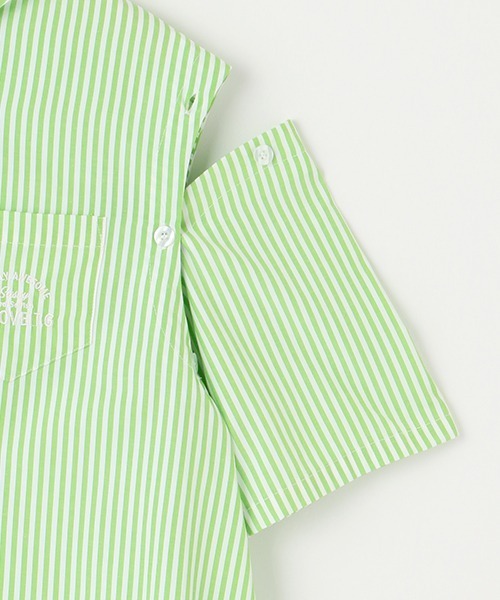 by LOVEiT(バイラビット)の「肩見せ2WAYチュニック丈シャツ(シャツ/ブラウス・キッズ・ピンク/ブルー/ライム・130cm/140cm/150cm/160cm/120cm)」の10枚目の写真