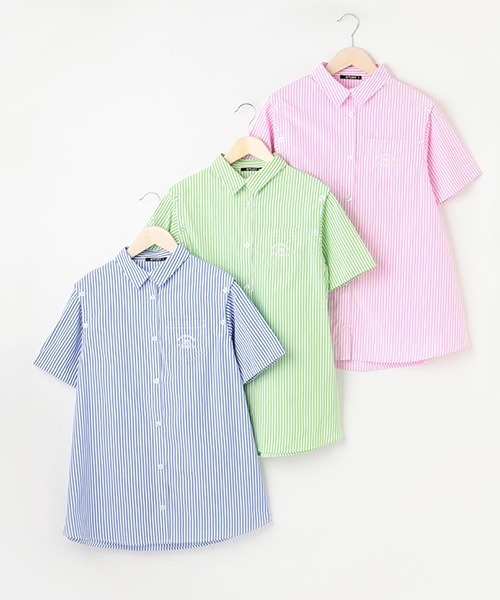 by LOVEiT(バイラビット)の「肩見せ2WAYチュニック丈シャツ(シャツ/ブラウス・キッズ・ピンク/ブルー/ライム・130cm/140cm/150cm/160cm/120cm)」の14枚目の写真