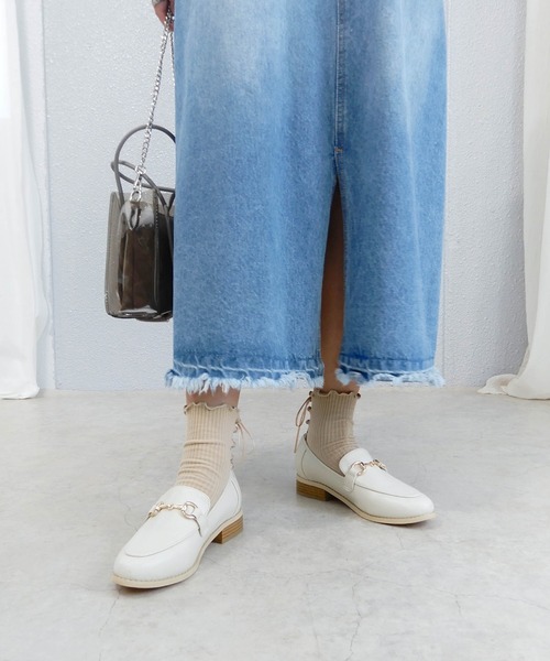 minia(ミニア)の「編み上げリボンソックス(ソックス/靴下・レディース・ベージュ/ブラック/ホワイト・FREE)」の20枚目の写真